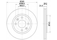 Brake Disc PRO 8DD 355 105-031 Hella