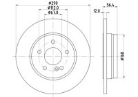 Brake Disc PRO 8DD 355 105-951 Hella