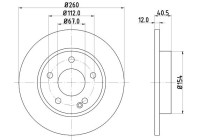 Brake Disc PRO 8DD 355 105-971 Hella