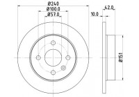 Brake Disc PRO 8DD 355 106-091 Hella