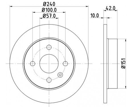 Brake Disc PRO 8DD 355 106-091 Hella