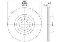 Brake Disc PRO 8DD 355 106-731 Hella