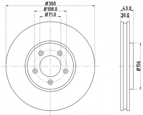 Brake Disc PRO 8DD 355 106-821 Hella