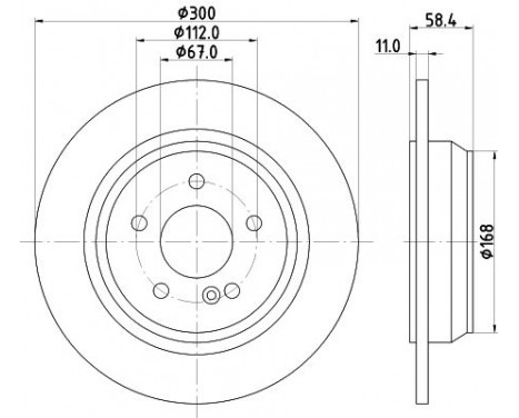 Brake Disc PRO 8DD 355 106-891 Hella