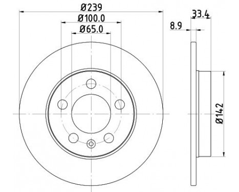 Brake Disc PRO 8DD 355 107-461 Hella