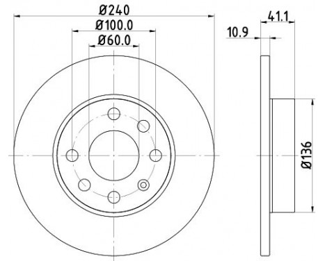 Brake Disc PRO 8DD 355 108-311 Hella