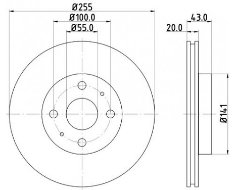 Brake Disc PRO 8DD 355 108-881 Hella