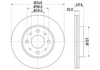 Brake Disc PRO 8DD 355 109-121 Hella