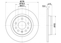 Brake Disc PRO 8DD 355 109-211 Hella