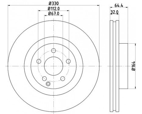 Brake Disc PRO 8DD 355 109-431 Hella