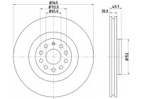 Brake Disc PRO 8DD 355 109-541 Hella