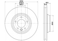 Brake Disc PRO 8DD 355 109-781 Hella