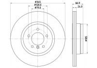 Brake Disc PRO 8DD 355 110-041 Hella