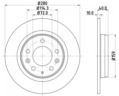 Brake Disc PRO 8DD 355 110-381 Hella