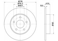 Brake Disc PRO 8DD 355 110-401 Hella