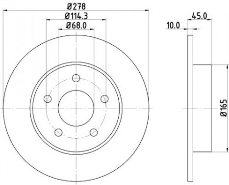 Brake Disc PRO 8DD 355 110-401 Hella