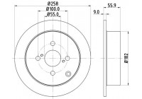 Brake Disc PRO 8DD 355 110-471 Hella