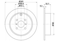 Brake Disc PRO 8DD 355 110-491 Hella