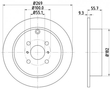 Brake Disc PRO 8DD 355 110-491 Hella