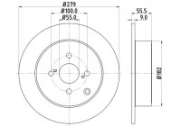 Brake Disc PRO 8DD 355 110-511 Hella