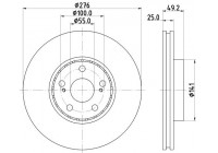 Brake Disc PRO 8DD 355 110-531 Hella