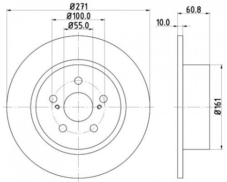 Brake Disc PRO 8DD 355 110-551 Hella