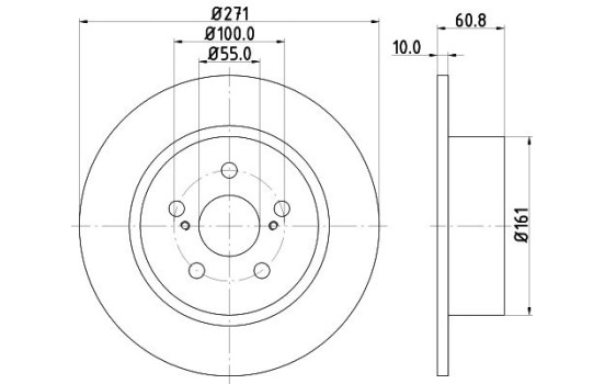 Brake Disc PRO 8DD 355 110-551 Hella