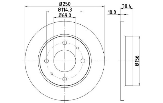 Brake Disc PRO 8DD 355 111-531 Hella