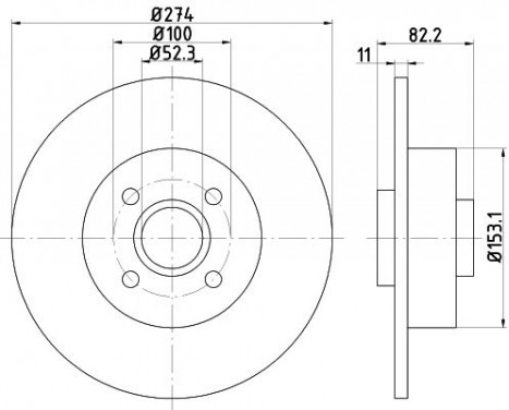 Brake Disc PRO 8DD 355 112-211 Hella