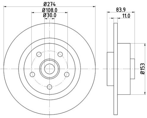 Brake Disc PRO 8DD 355 112-361 Hella, Image 4