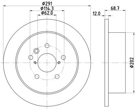 Brake Disc PRO 8DD 355 112-421 Hella, Image 4
