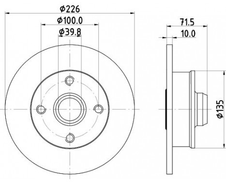 Brake Disc PRO 8DD 355 113-461 Hella