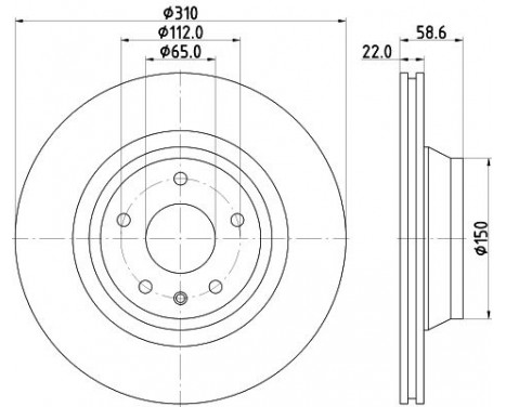 Brake Disc PRO 8DD 355 113-981 Hella