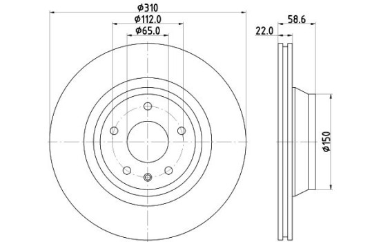 Brake Disc PRO 8DD 355 113-981 Hella