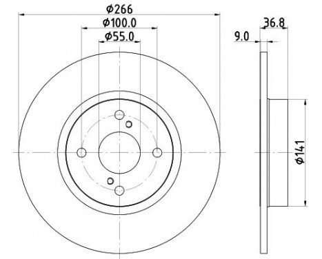 Brake Disc PRO 8DD 355 114-781 Hella