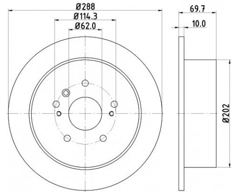 Brake Disc PRO 8DD 355 114-991 Hella