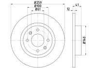 Brake Disc PRO 8DD 355 115-271 Hella