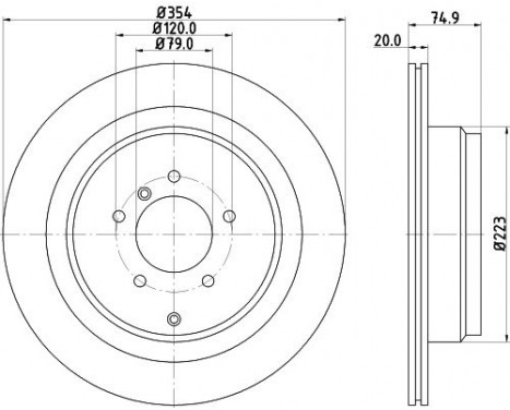 Brake Disc PRO 8DD 355 115-291 Hella