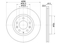 Brake Disc PRO 8DD 355 115-311 Hella