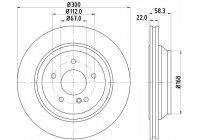 Brake Disc PRO 8DD 355 115-391 Hella