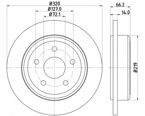 Brake Disc PRO 8DD 355 115-501 Hella