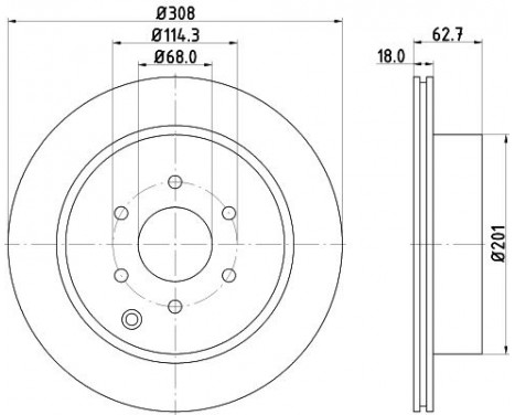 Brake Disc PRO 8DD 355 115-851 Hella