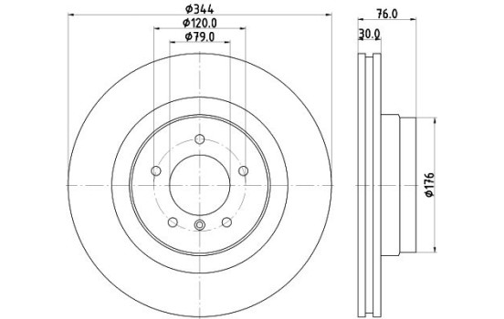 Brake Disc PRO 8DD 355 115-961 Hella