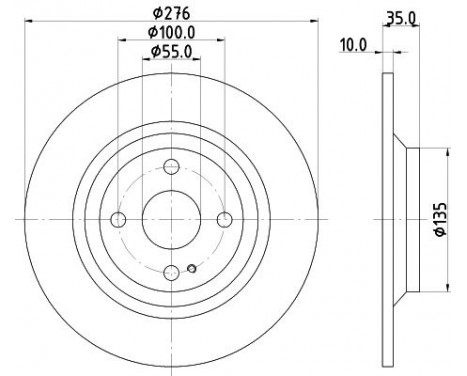 Brake Disc PRO 8DD 355 116-071 Hella