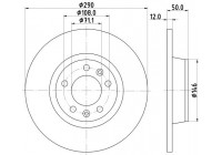 Brake Disc PRO 8DD 355 116-171 Hella