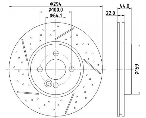 Brake Disc PRO 8DD 355 116-211 Hella