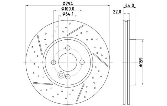 Brake Disc PRO 8DD 355 116-211 Hella