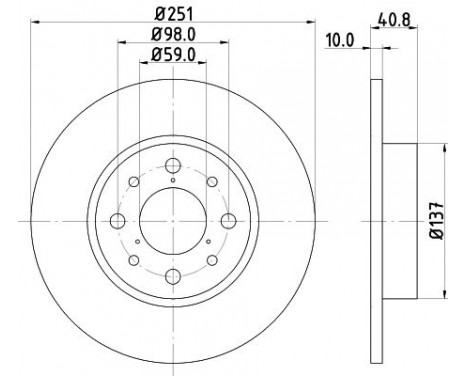 Brake Disc PRO 8DD 355 116-441 Hella