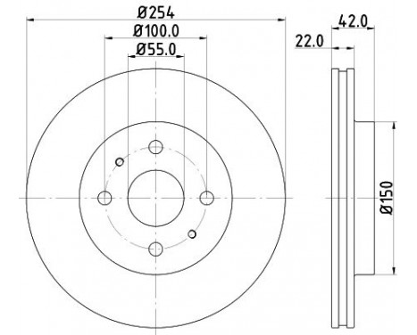 Brake Disc PRO 8DD 355 116-541 Hella