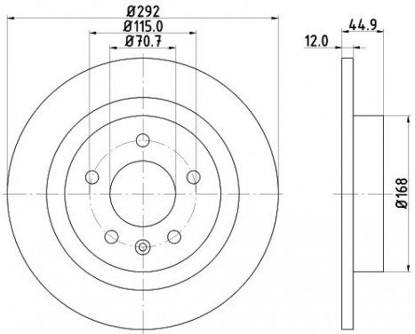 Brake Disc PRO 8DD 355 116-601 Hella